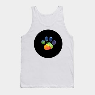 Paw Print - Rainbow Pride Silhouette Tank Top